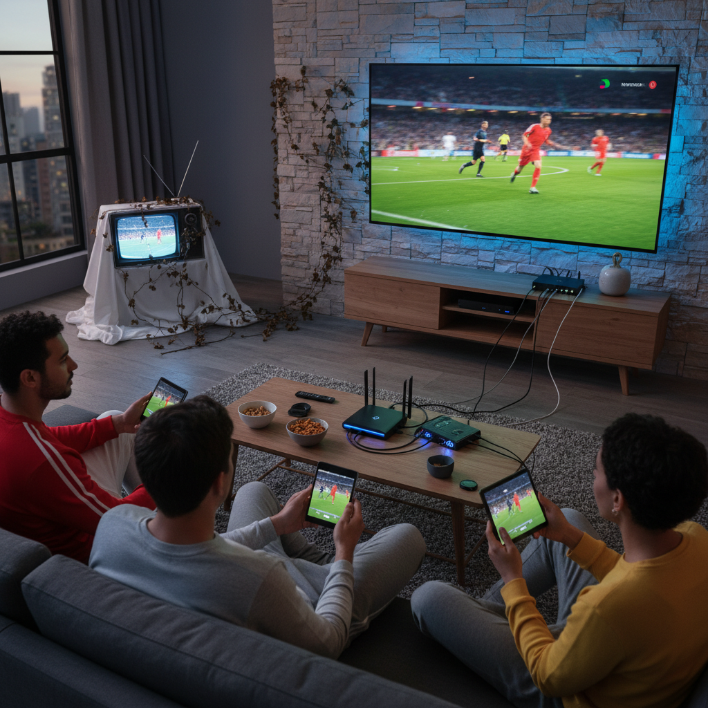 De dood van de lineaire TV: Waarom sportstreaming de macht overneemt. – illustratie