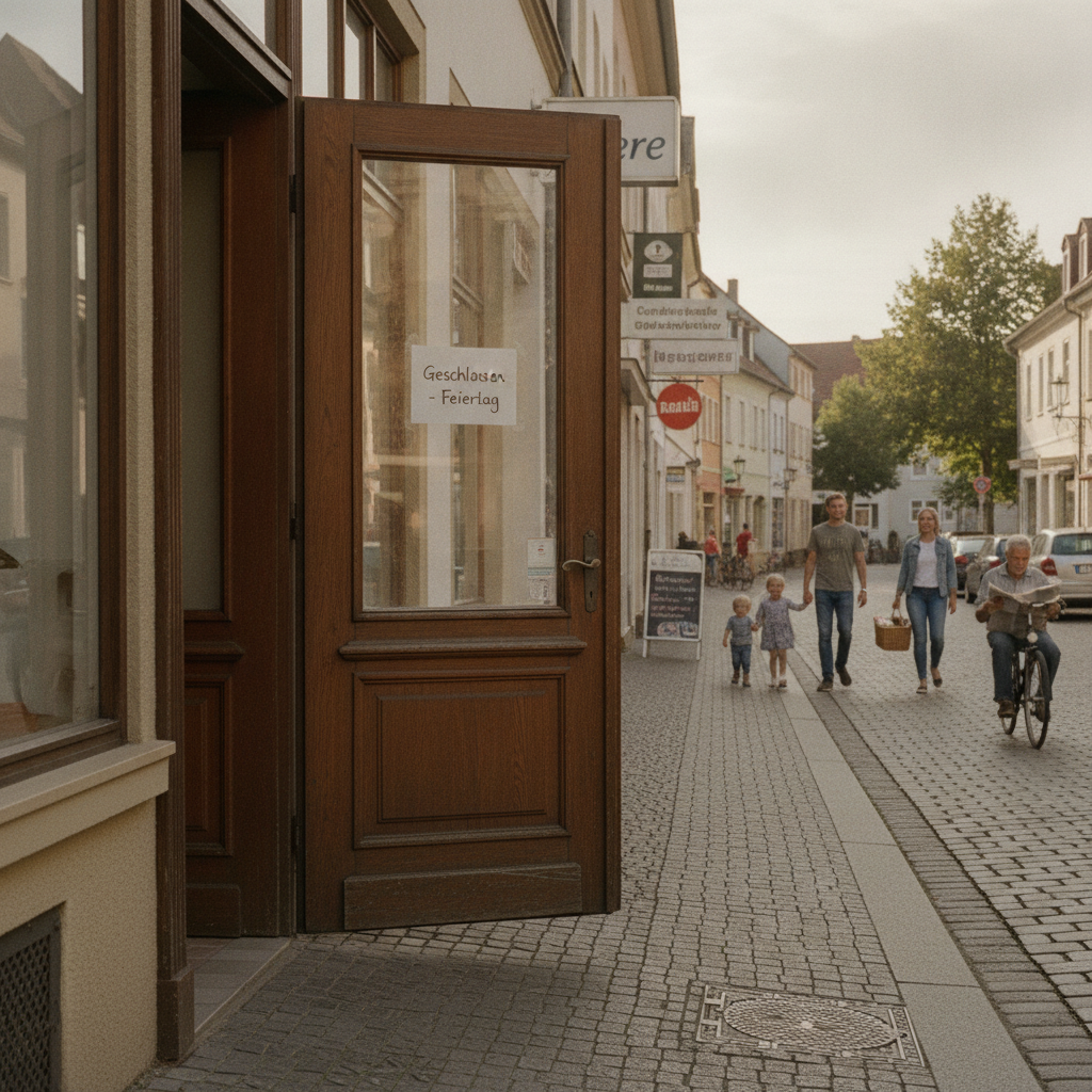 Een gesloten winkeldeur is in Duitsland eerder de norm dan de uitzondering